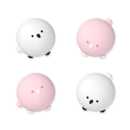 PlayVital 4 Pcs Cute Thumb Grip Caps for Nintendo Switch 2 - Perky Chickie & Shy Chickie PlayVital