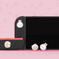 PlayVital 4 Pcs Cute Thumb Grip Caps for Nintendo Switch 2 - Pink Cosplaying Kitten & Puppy PlayVital