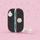 PlayVital 4 Pcs Cute Thumb Grip Caps for Nintendo Switch 2 - Pink Cosplaying Kitten & Puppy PlayVital