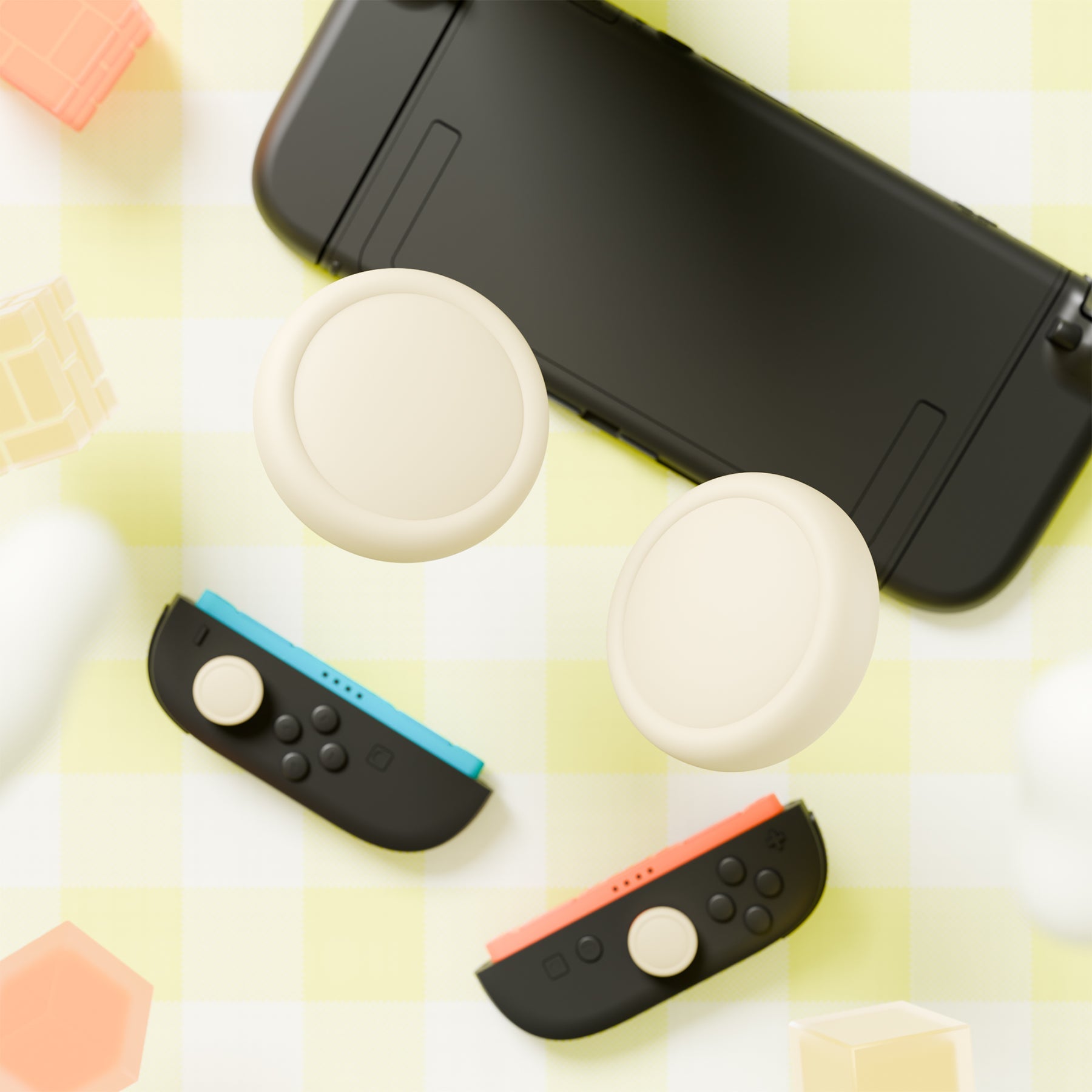 PlayVital 4Pcs Joystick Caps for Nintendo Switch 2, Silicone Thumbstick Grip Cover for Joycon 2 - Antique Yellow PlayVital