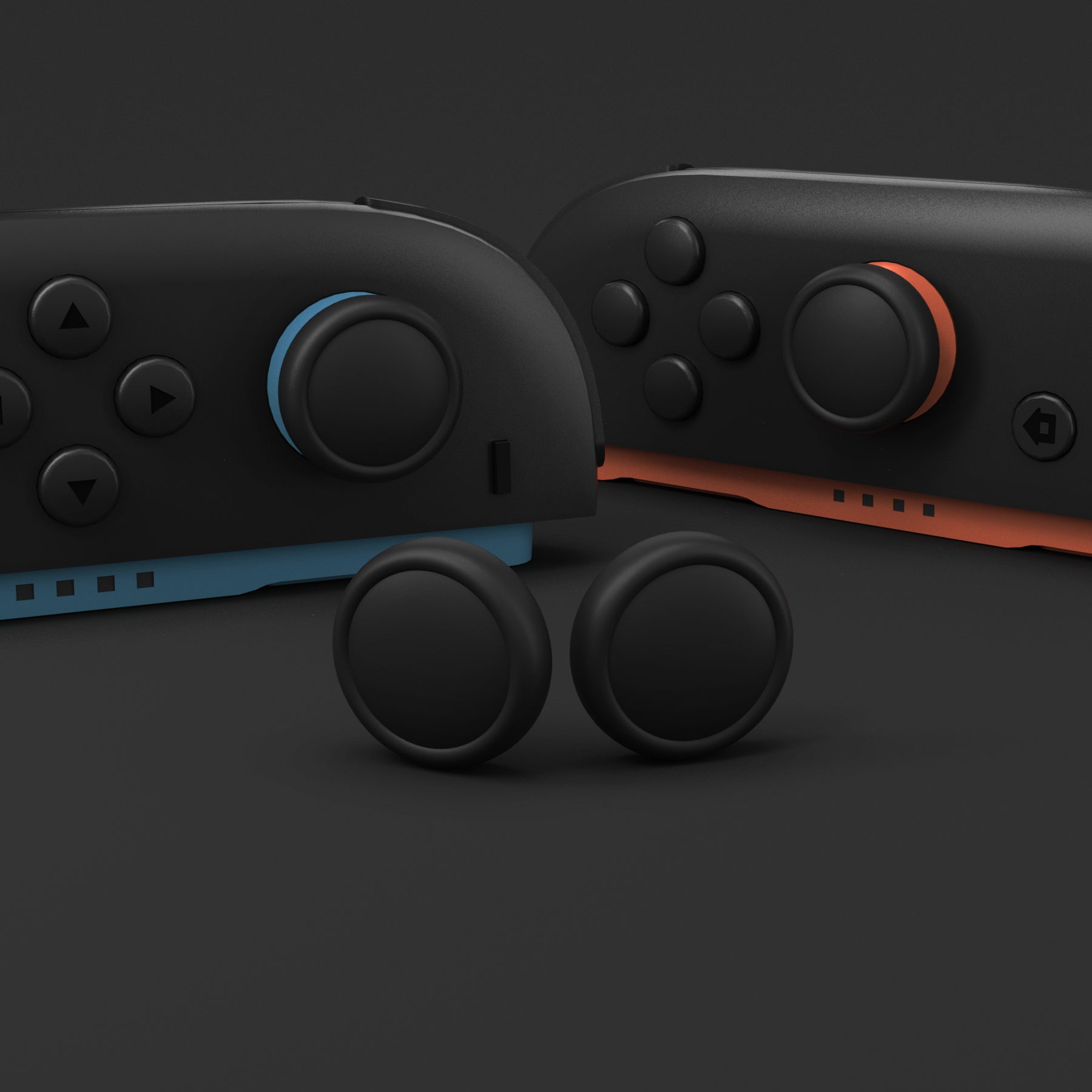 PlayVital 4Pcs Joystick Caps for Nintendo Switch 2, Silicone Thumbstick Grip Cover for Joycon 2 - Black PlayVital