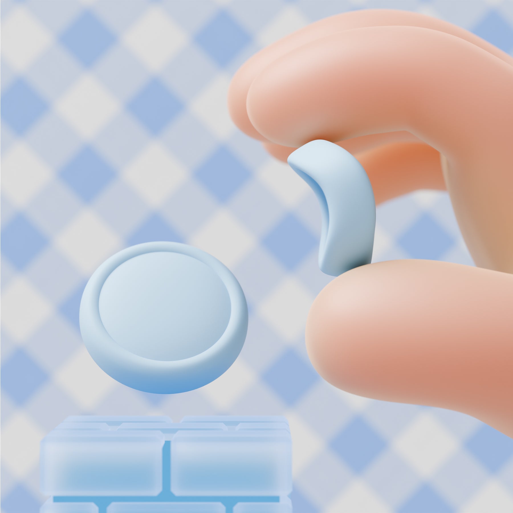 PlayVital 4Pcs Joystick Caps for Nintendo Switch 2, Silicone Thumbstick Grip Cover for Joycon 2 - Heaven Blue PlayVital