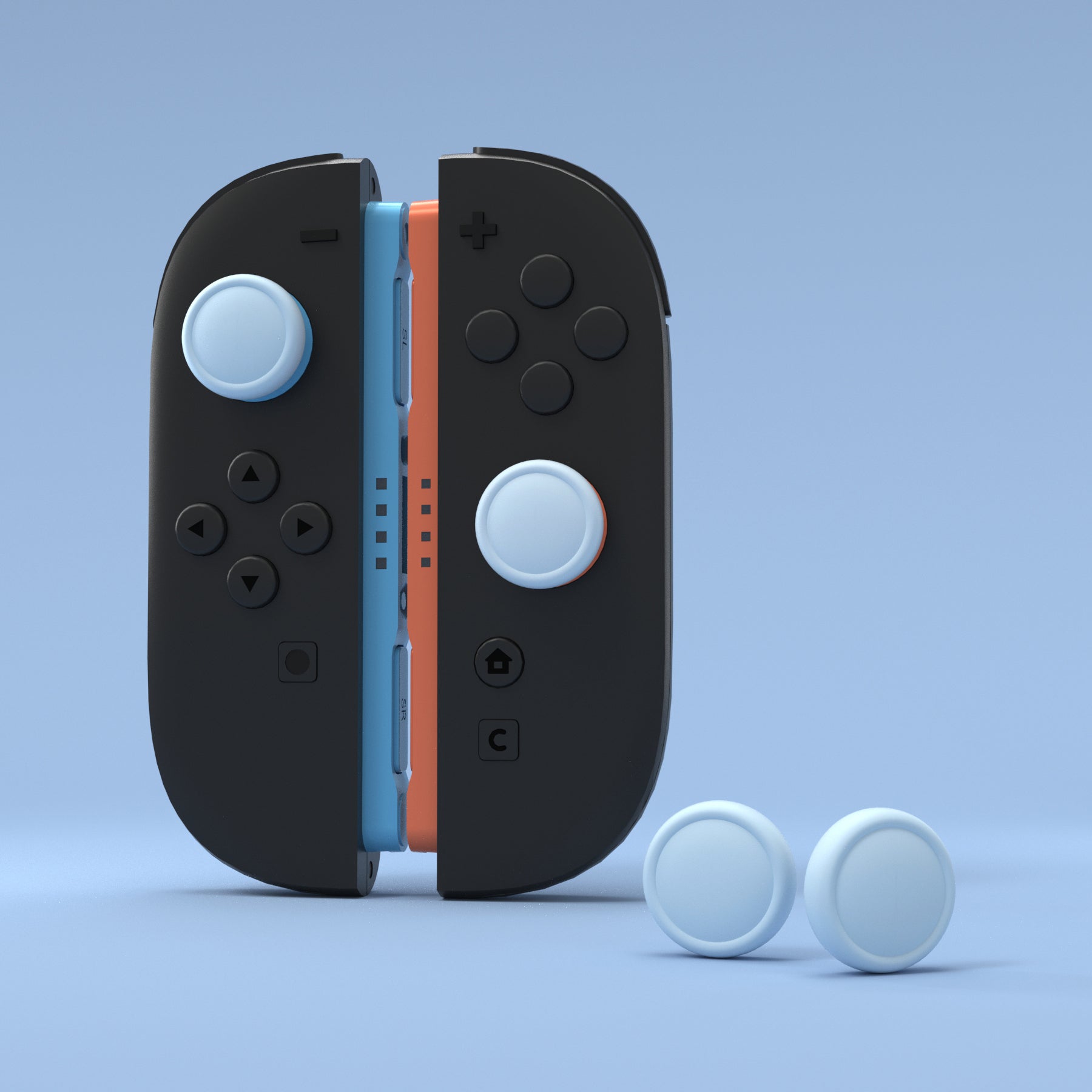 PlayVital 4Pcs Joystick Caps for Nintendo Switch 2, Silicone Thumbstick Grip Cover for Joycon 2 - Heaven Blue PlayVital