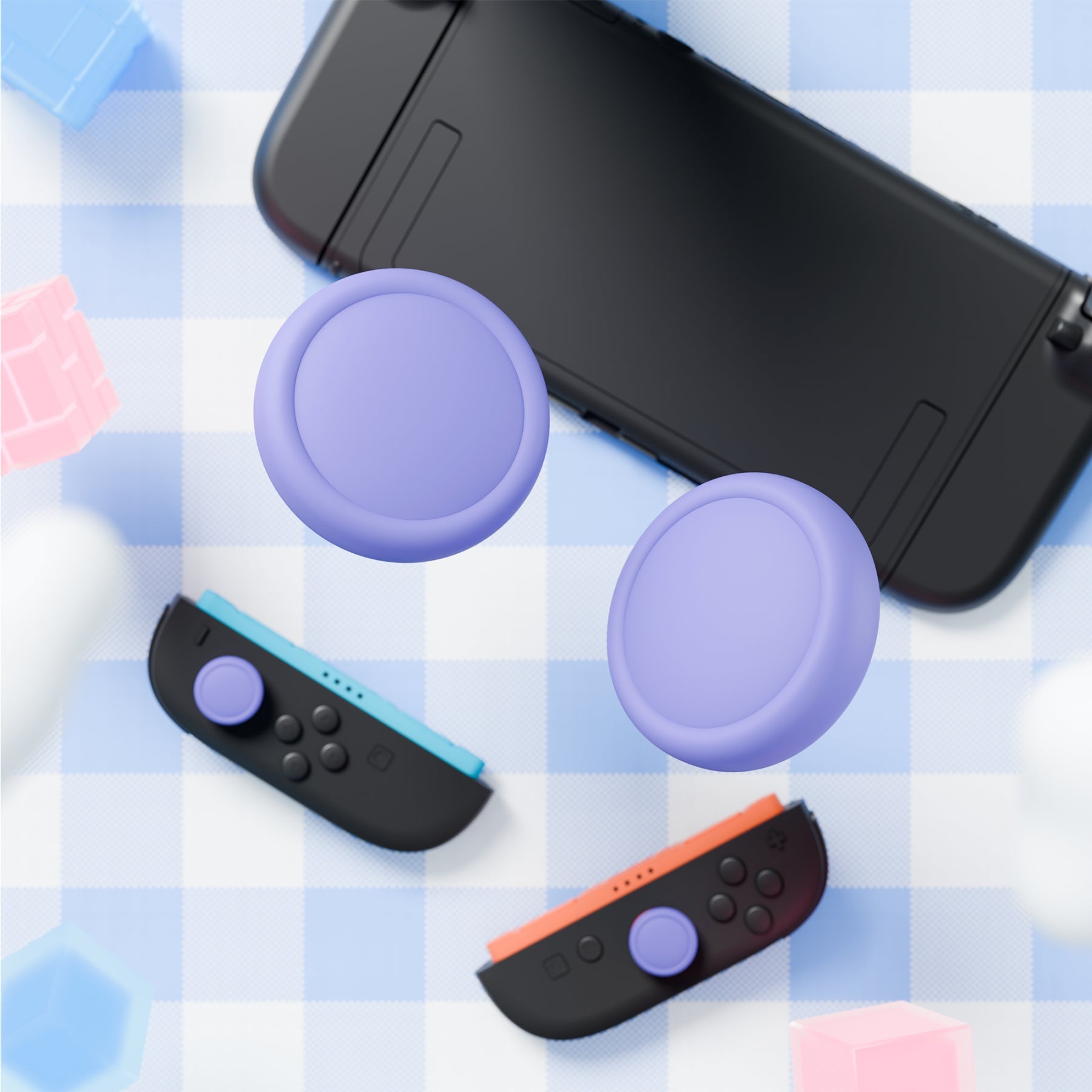 PlayVital 4Pcs Joystick Caps for Nintendo Switch 2, Silicone Thumbstick Grip Cover for Joycon 2 - Light Violet PlayVital
