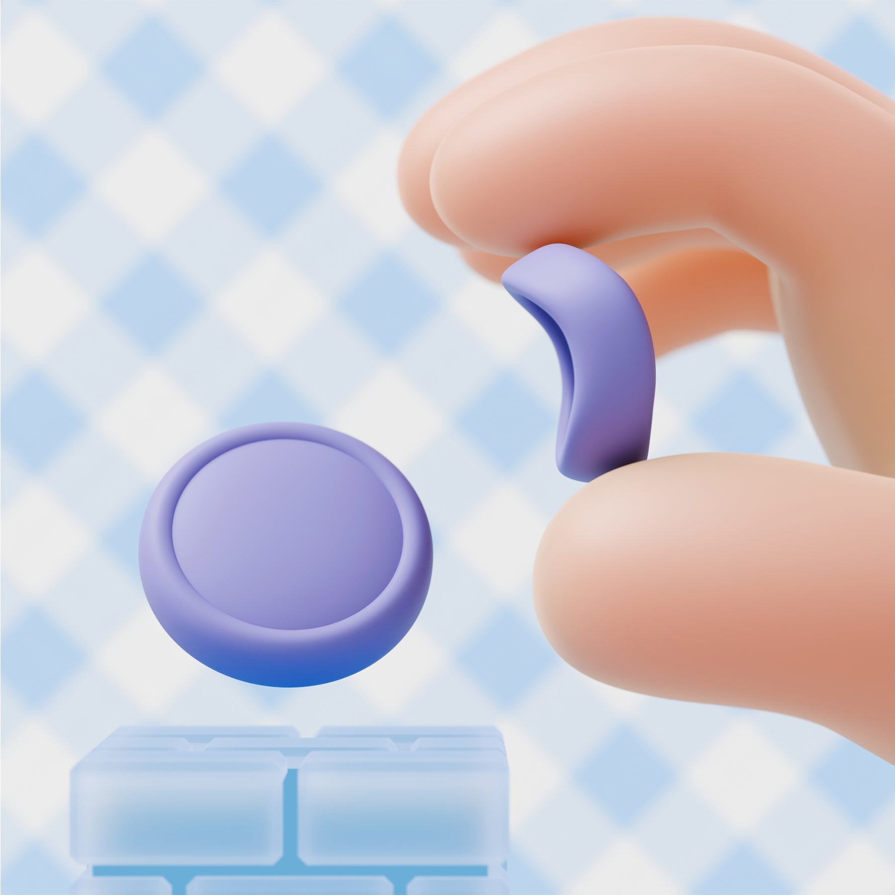 PlayVital 4Pcs Joystick Caps for Nintendo Switch 2, Silicone Thumbstick Grip Cover for Joycon 2 - Light Violet PlayVital