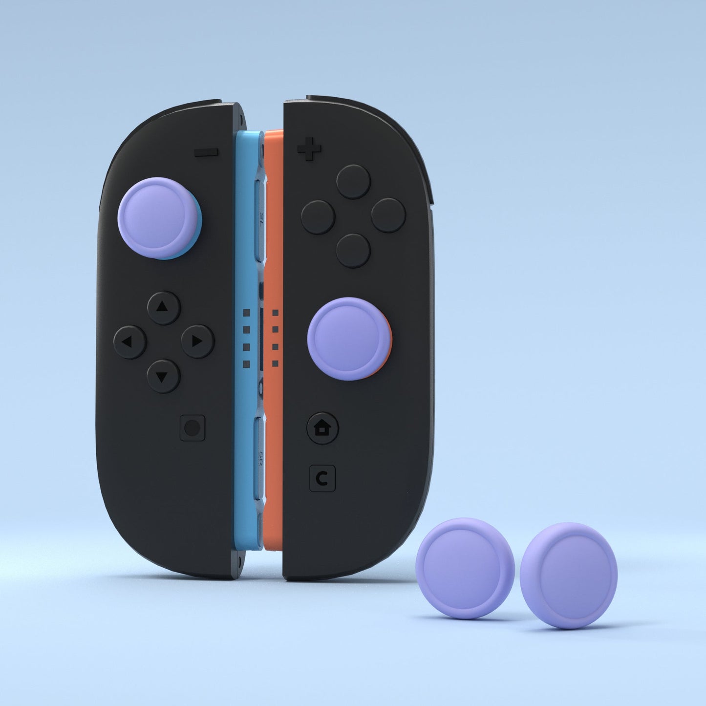 PlayVital 4Pcs Joystick Caps for Nintendo Switch 2, Silicone Thumbstick Grip Cover for Joycon 2 - Light Violet PlayVital