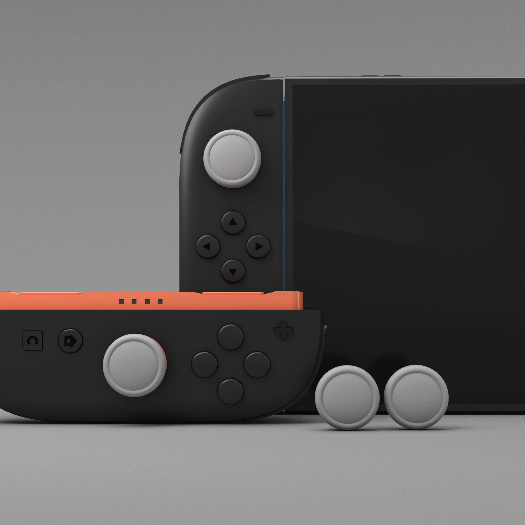 PlayVital 4Pcs Joystick Caps for Nintendo Switch 2, Silicone Thumbstick Grip Cover for Joycon 2 - New Hope Gray PlayVital