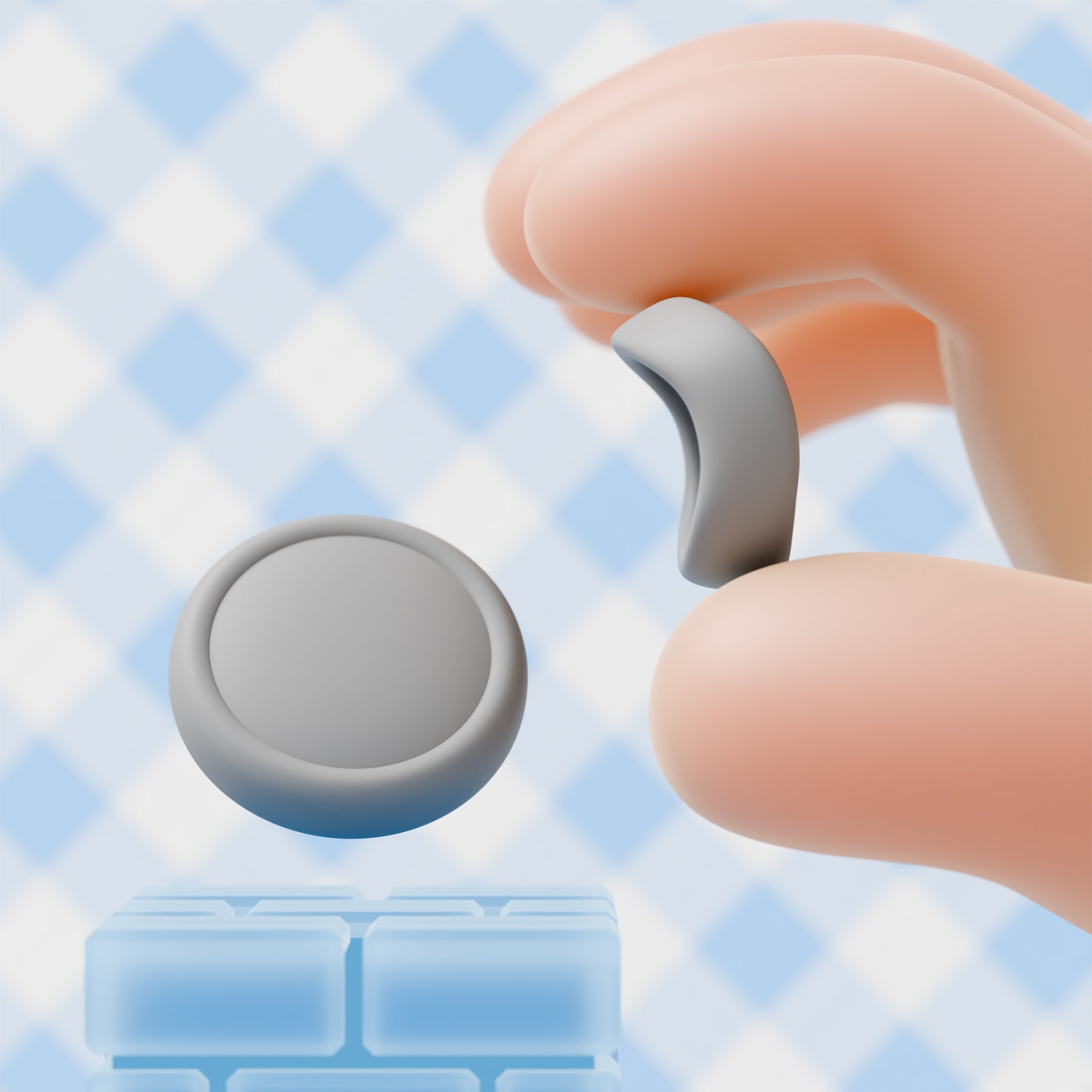 PlayVital 4Pcs Joystick Caps for Nintendo Switch 2, Silicone Thumbstick Grip Cover for Joycon 2 - New Hope Gray PlayVital