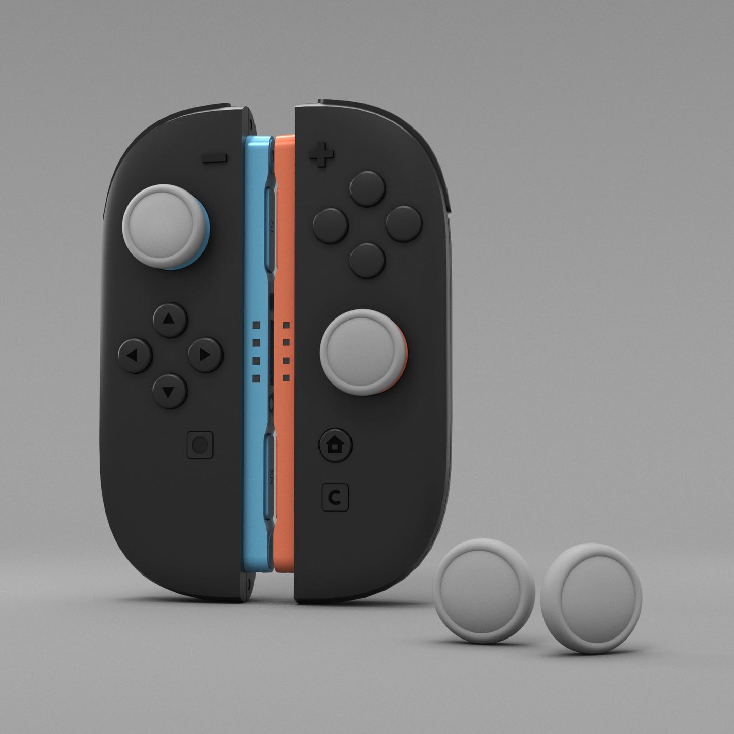 PlayVital 4Pcs Joystick Caps for Nintendo Switch 2, Silicone Thumbstick Grip Cover for Joycon 2 - New Hope Gray PlayVital