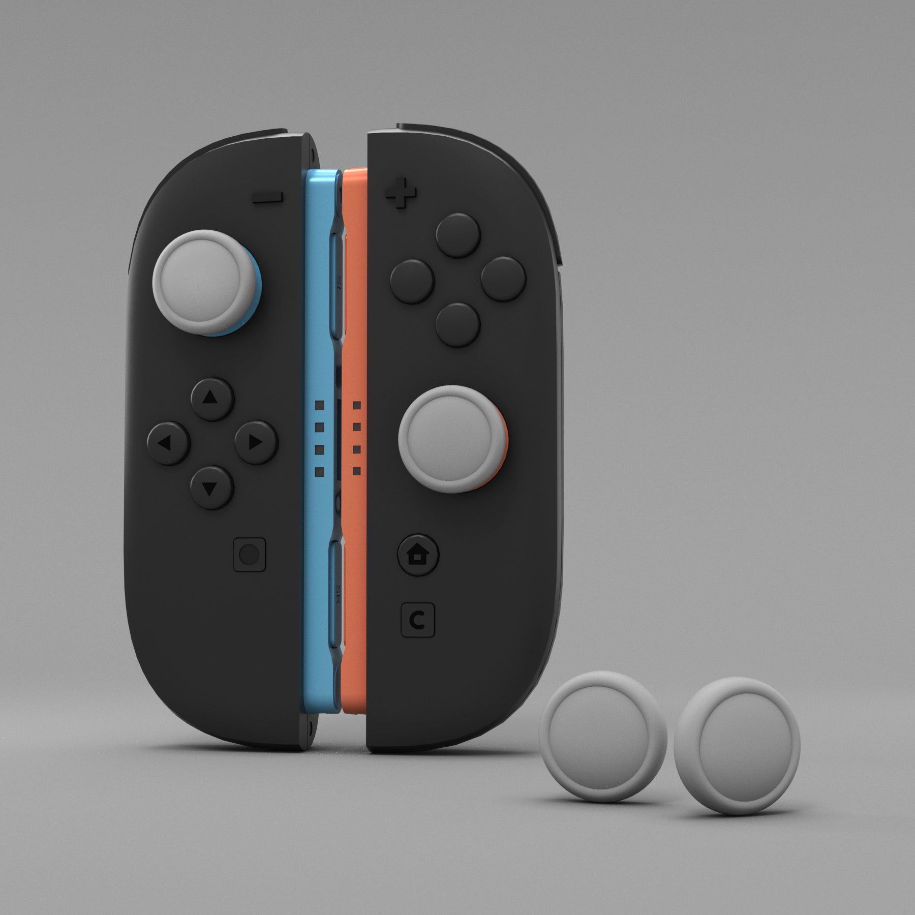 PlayVital 4Pcs Joystick Caps for Nintendo Switch 2, Silicone Thumbstick Grip Cover for Joycon 2 - New Hope Gray PlayVital