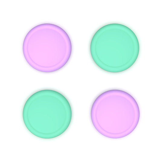 PlayVital 4Pcs Joystick Caps for Nintendo Switch 2, Silicone Thumbstick Grip Cover for Joycon 2 - Soft Violet & Mint Green PlayVital