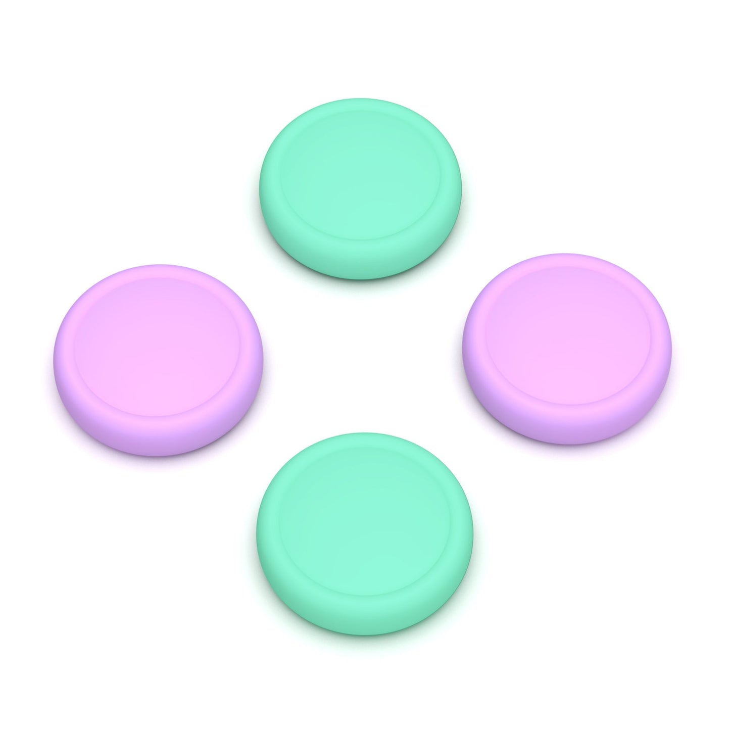 PlayVital 4Pcs Joystick Caps for Nintendo Switch 2, Silicone Thumbstick Grip Cover for Joycon 2 - Soft Violet & Mint Green PlayVital