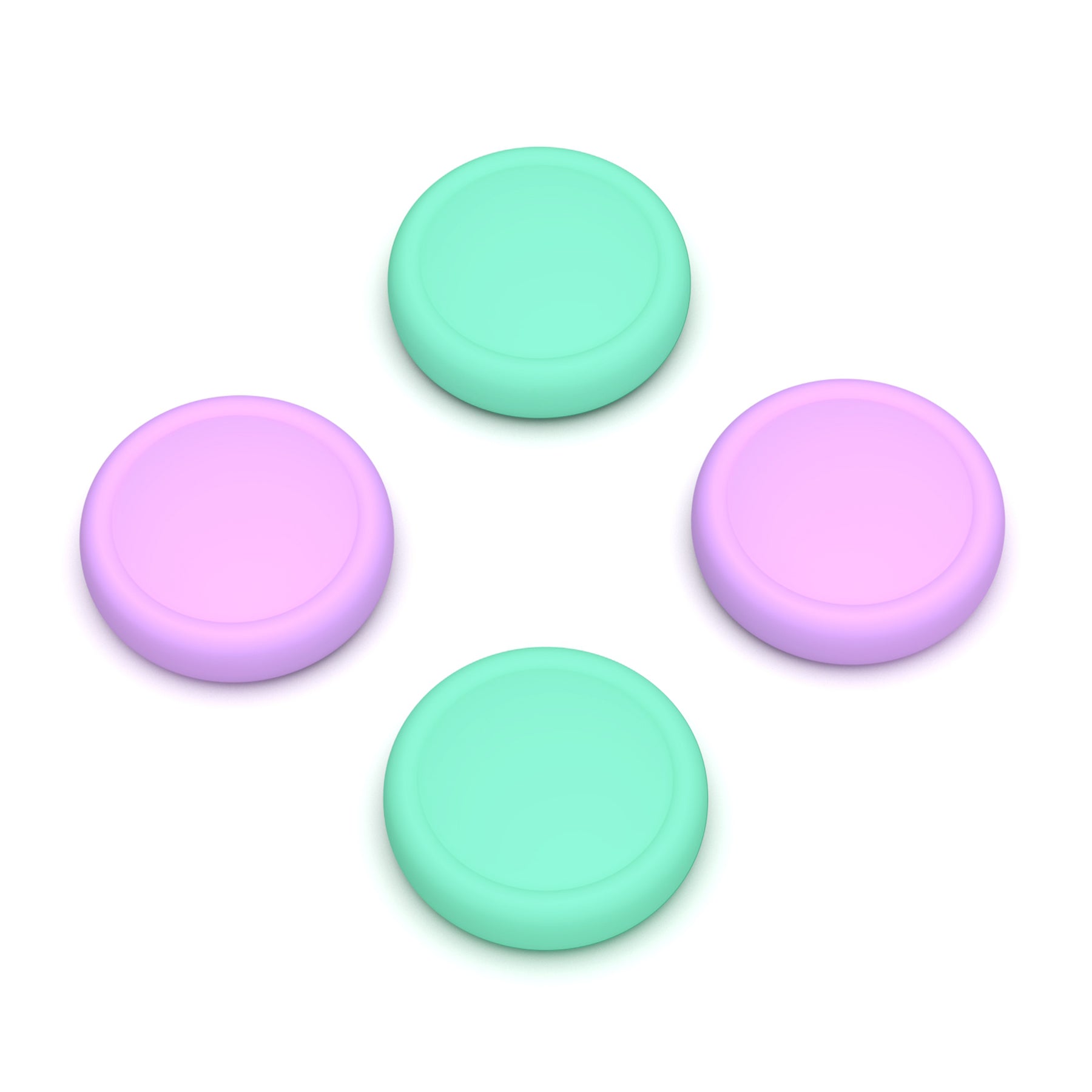 PlayVital 4Pcs Joystick Caps for Nintendo Switch 2, Silicone Thumbstick Grip Cover for Joycon 2 - Soft Violet & Mint Green PlayVital