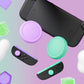 PlayVital 4Pcs Joystick Caps for Nintendo Switch 2, Silicone Thumbstick Grip Cover for Joycon 2 - Soft Violet & Mint Green PlayVital