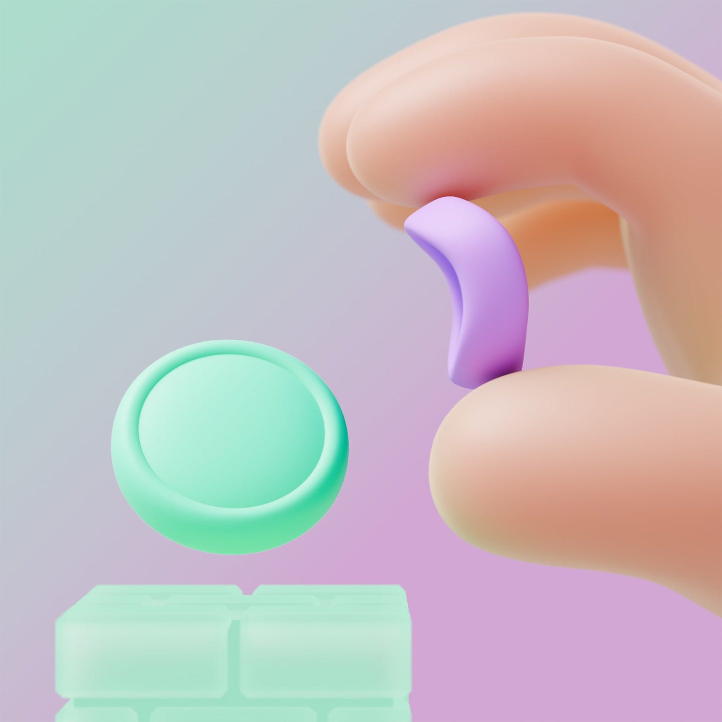 PlayVital 4Pcs Joystick Caps for Nintendo Switch 2, Silicone Thumbstick Grip Cover for Joycon 2 - Soft Violet & Mint Green PlayVital