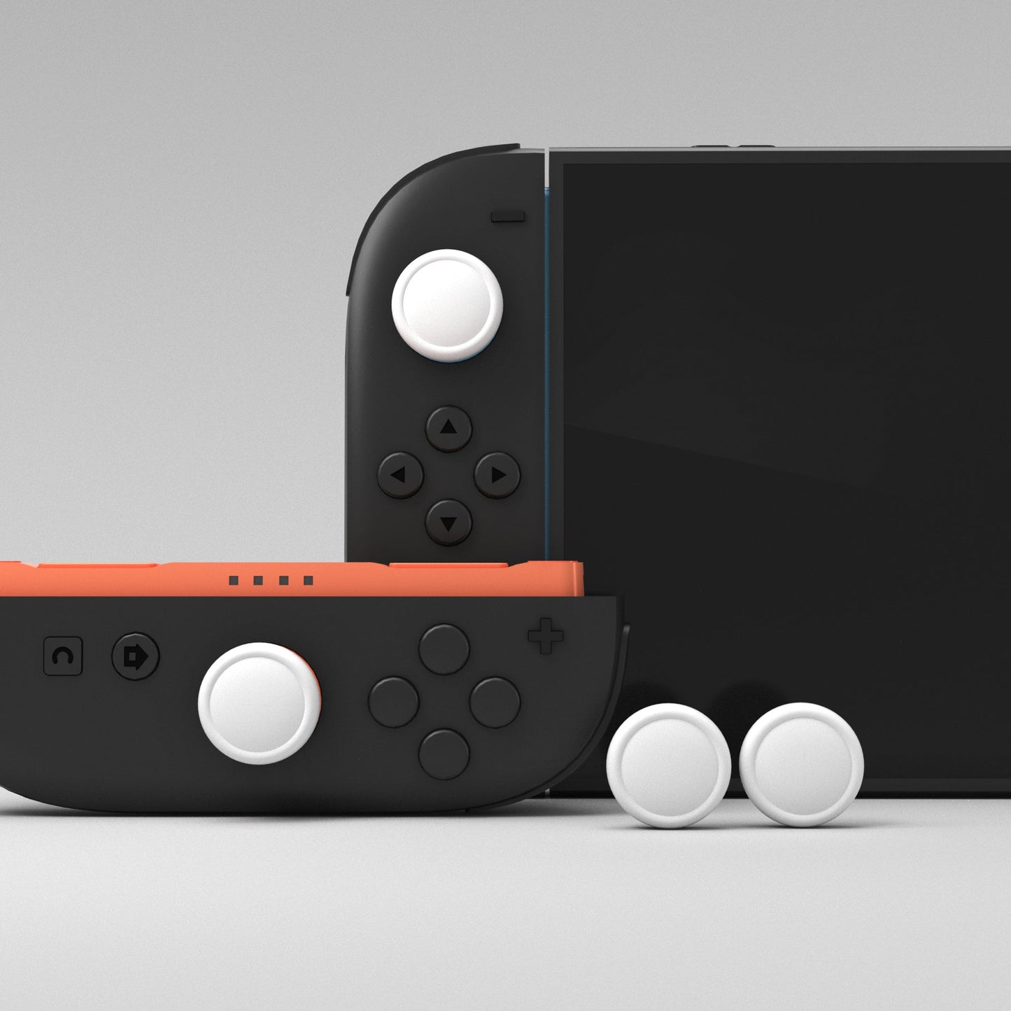PlayVital 4Pcs Joystick Caps for Nintendo Switch 2, Silicone Thumbstick Grip Cover for Joycon 2 - White PlayVital