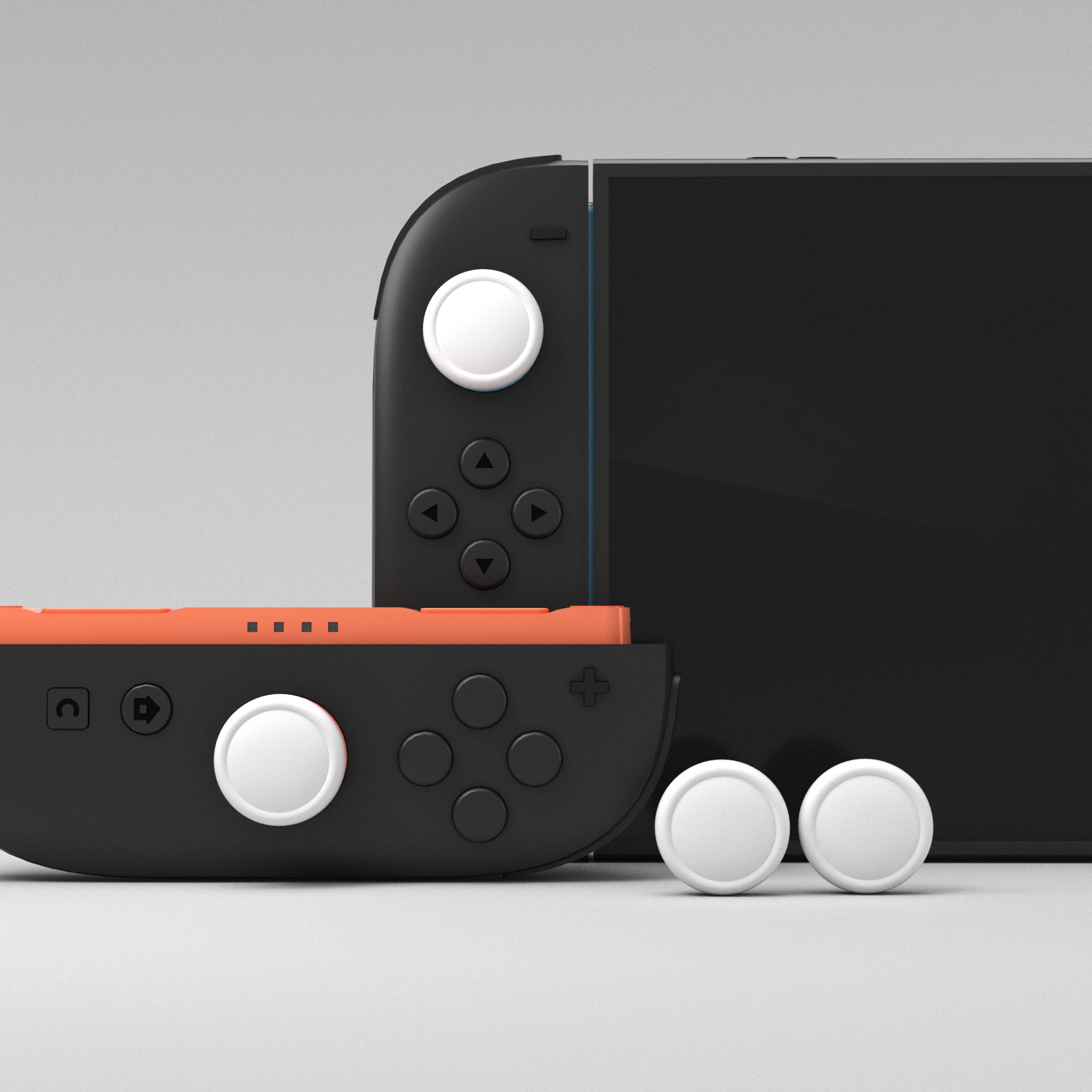 PlayVital 4Pcs Joystick Caps for Nintendo Switch 2, Silicone Thumbstick Grip Cover for Joycon 2 - White PlayVital