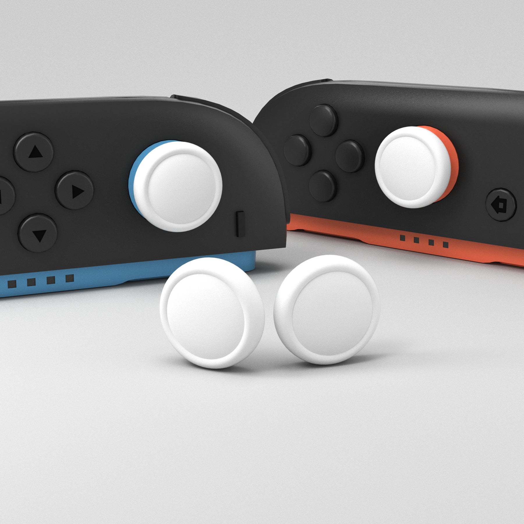 PlayVital 4Pcs Joystick Caps for Nintendo Switch 2, Silicone Thumbstick Grip Cover for Joycon 2 - White PlayVital