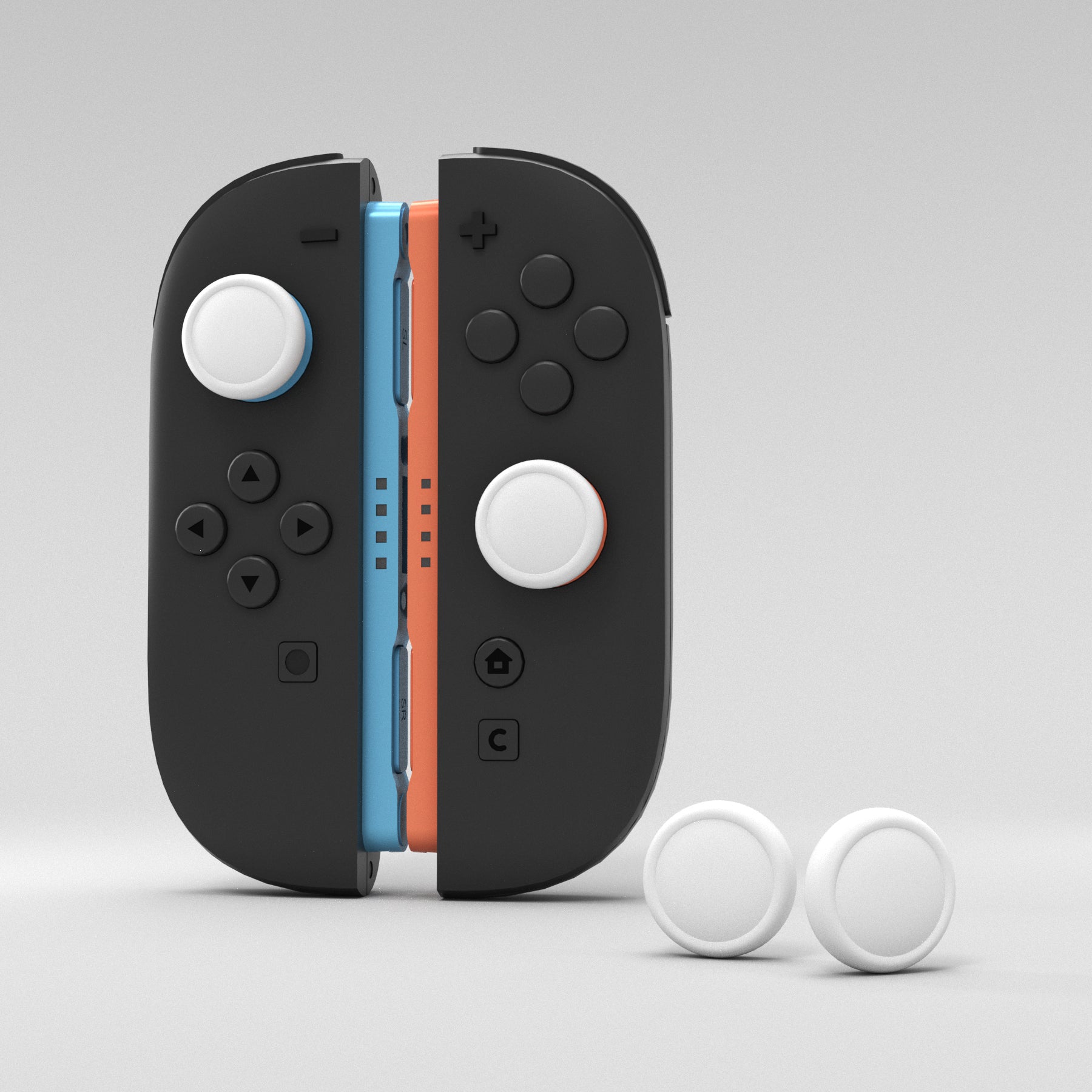 PlayVital 4Pcs Joystick Caps for Nintendo Switch 2, Silicone Thumbstick Grip Cover for Joycon 2 - White PlayVital