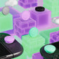 PlayVital 8Pcs Joystick Caps for Nintendo Switch 2, Silicone Thumbstick Grip Cover for Joycon 2 - Soft Violet & Mint Green & Black & Gray PlayVital
