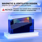 PlayVital Acrylic Dust Cover for Nintendo Switch 2 Console & Charging Dock Assemble Waterproof Protective Box Cover Sleeve for Nintendo Switch 2 (2025) - Clear Blue PlayVital