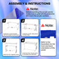 PlayVital Acrylic Dust Cover for Nintendo Switch 2 Console & Charging Dock Assemble Waterproof Protective Box Cover Sleeve for Nintendo Switch 2 (2025) - Clear Blue PlayVital