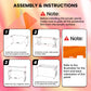 PlayVital Acrylic Dust Cover for Nintendo Switch 2 Console & Charging Dock Assemble Waterproof Protective Box Cover Sleeve for Nintendo Switch 2 (2025) - Clear Orange PlayVital