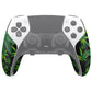 PlayVital Anti-Skid Sweat-Absorbent Controller Grip for ps5 Edge Wireless Controller, Professional Textured Soft PU Handle Grips Anti Sweat Protector for ps5 Edge Controller - Green Weeds - PFPJ149 PlayVital