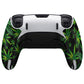 PlayVital Anti-Skid Sweat-Absorbent Controller Grip for ps5 Edge Wireless Controller, Professional Textured Soft PU Handle Grips Anti Sweat Protector for ps5 Edge Controller - Green Weeds - PFPJ149 PlayVital