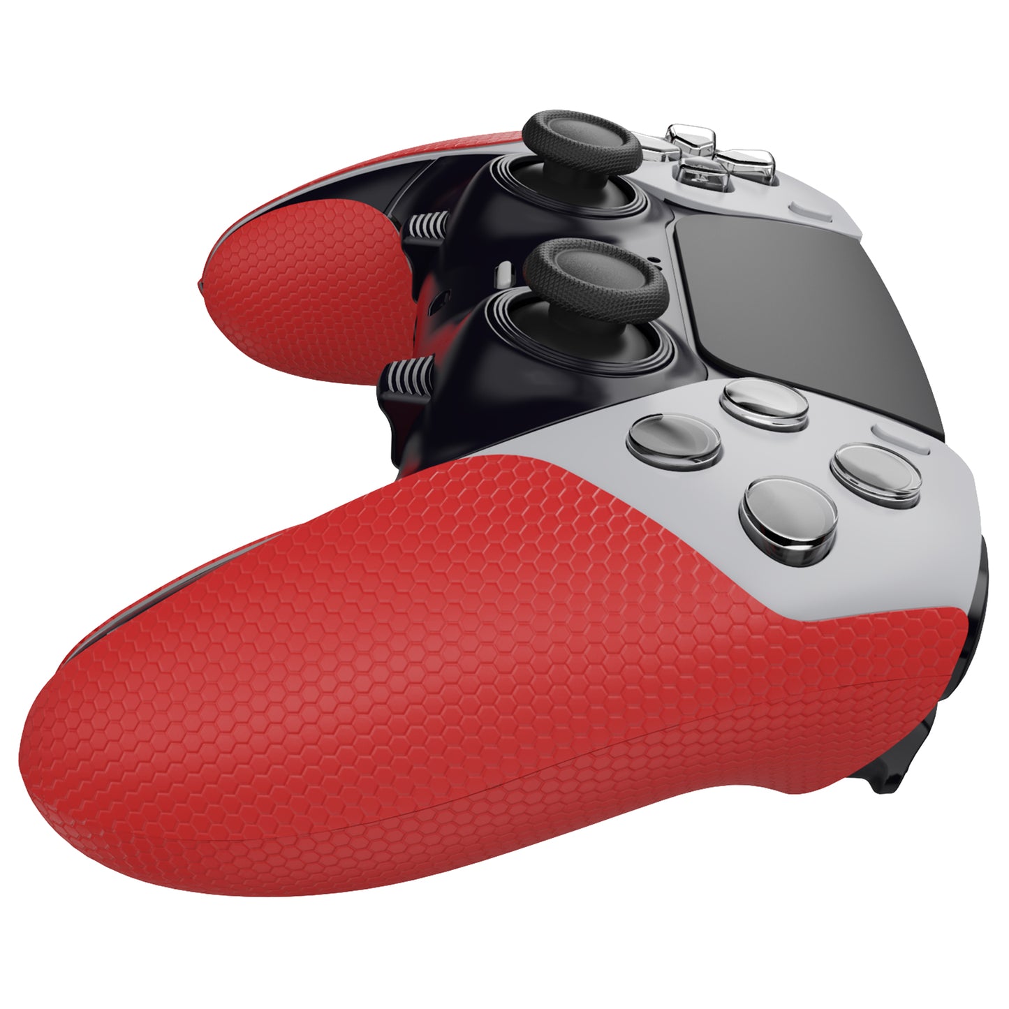 PlayVital Professional Textured Anti-Skid Sweat-Absorbent Controller Grip for PS5 Edge Wireless Controller - Red