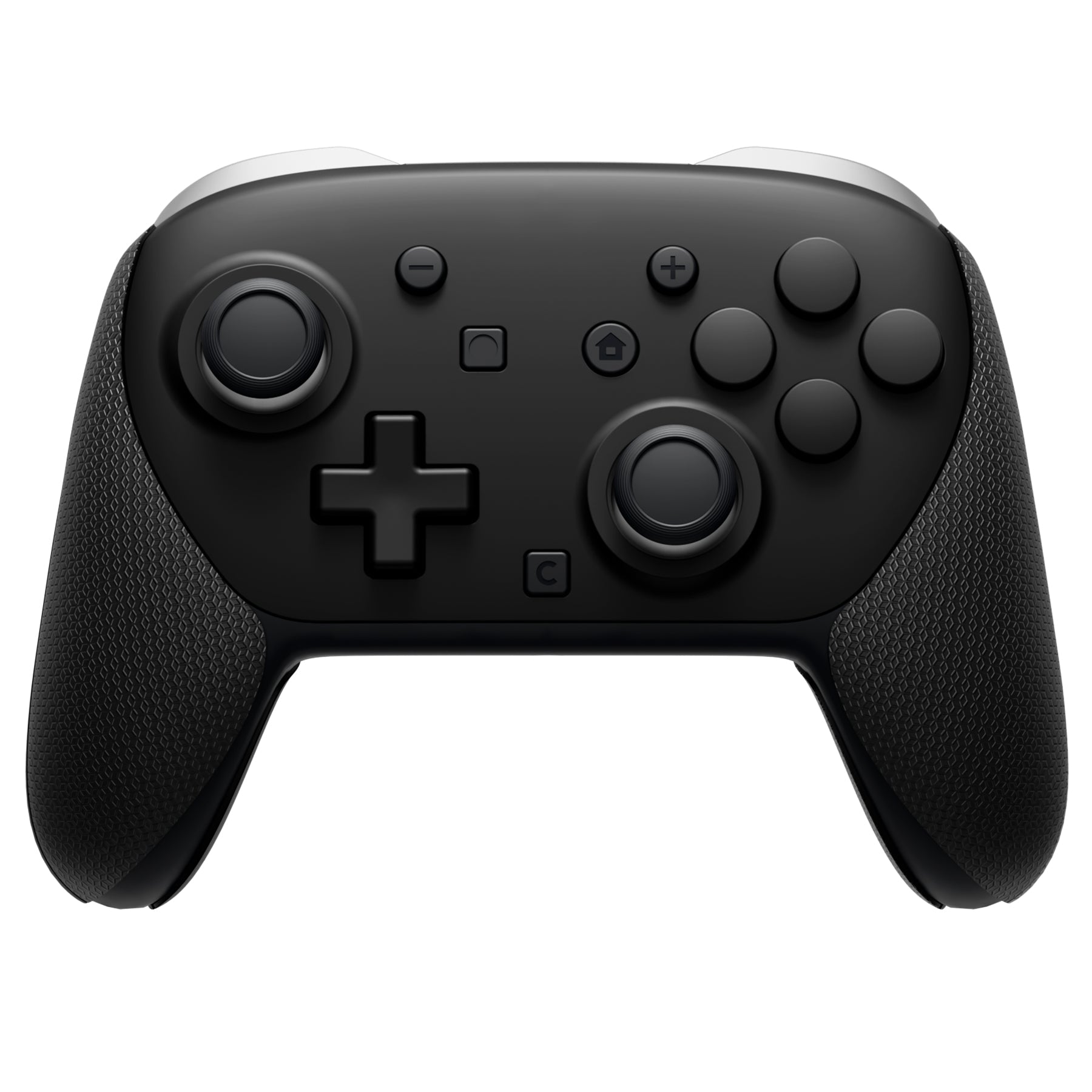 PlayVital Anti-Slip PU Grip Skin with Silicone Back Button Cover for Switch 2 Pro Controller, Sweat-Absorbent for Nintendo Switch 2 Pro Controller Grip - Hexagonal Textured Black PlayVital