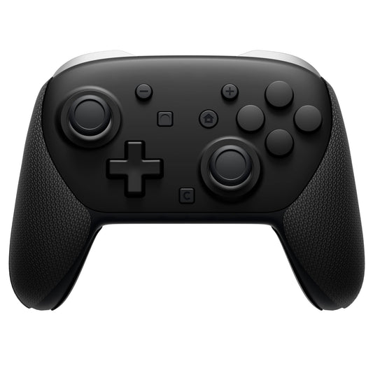 PlayVital Anti-Slip PU Grip Skin with Silicone Back Button Cover for Switch 2 Pro Controller, Sweat-Absorbent for Nintendo Switch 2 Pro Controller Grip - Hexagonal Textured Black PlayVital