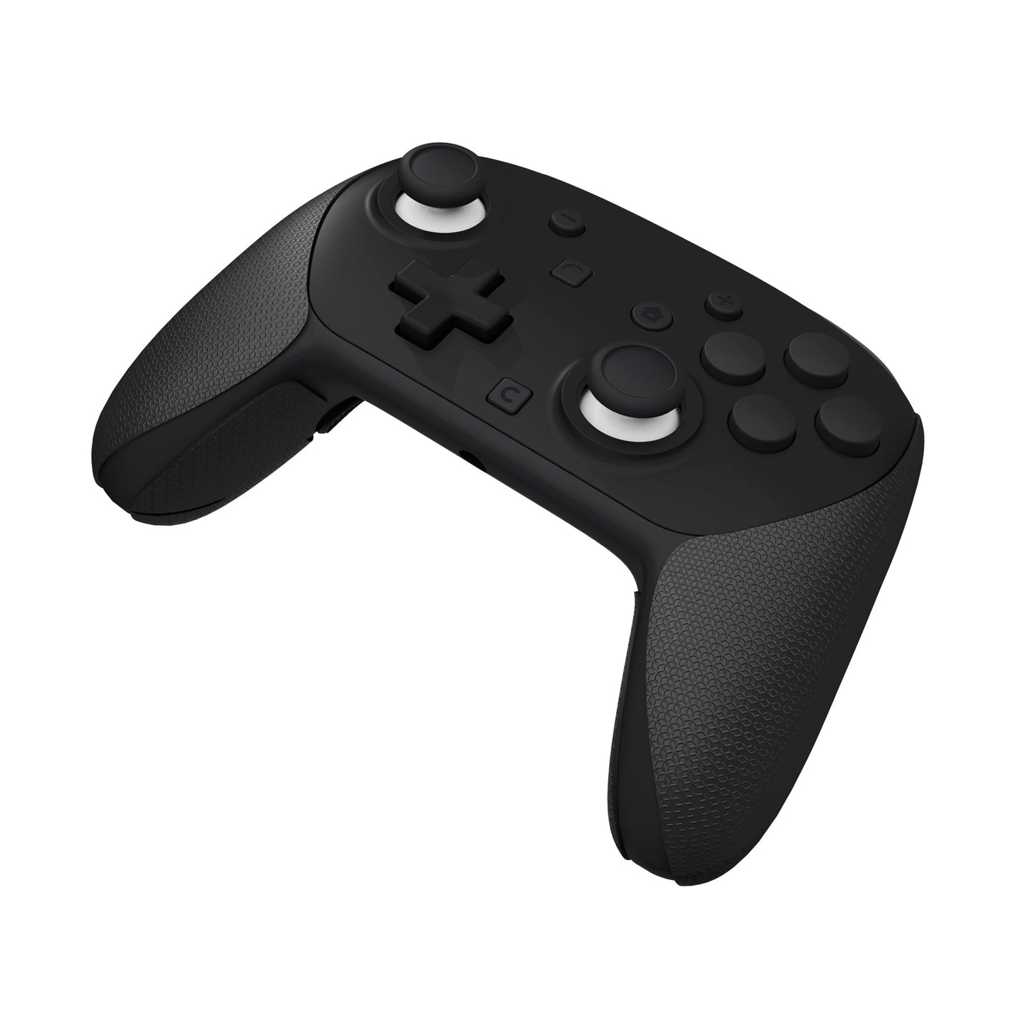 PlayVital Anti-Slip PU Grip Skin with Silicone Back Button Cover for Switch 2 Pro Controller, Sweat-Absorbent for Nintendo Switch 2 Pro Controller Grip - Hexagonal Textured Black PlayVital