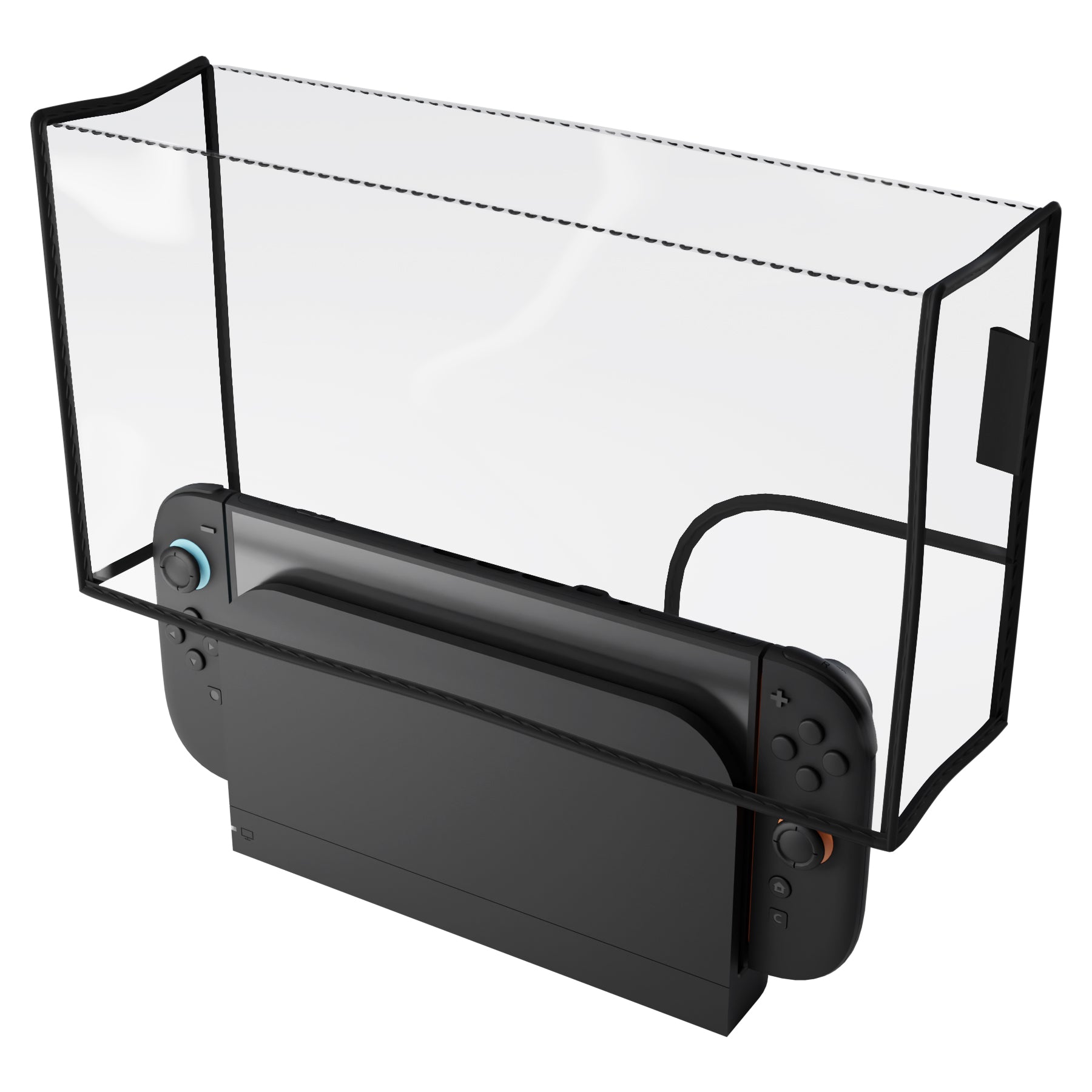 PlayVital Anti Scratch Waterproof Nylon Dust Cover for Nintendo Switch 2 Charging Dock - Transparent PlayVital