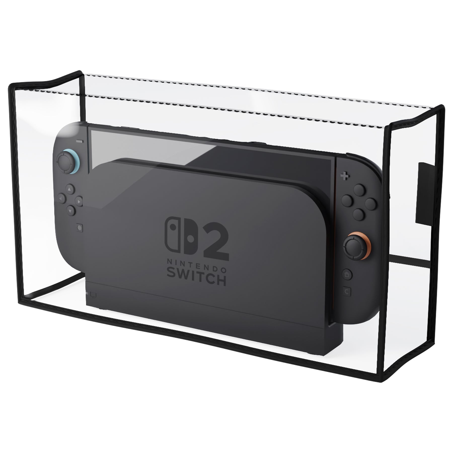 PlayVital Anti Scratch Waterproof Nylon Dust Cover for Nintendo Switch 2 Charging Dock - Transparent PlayVital