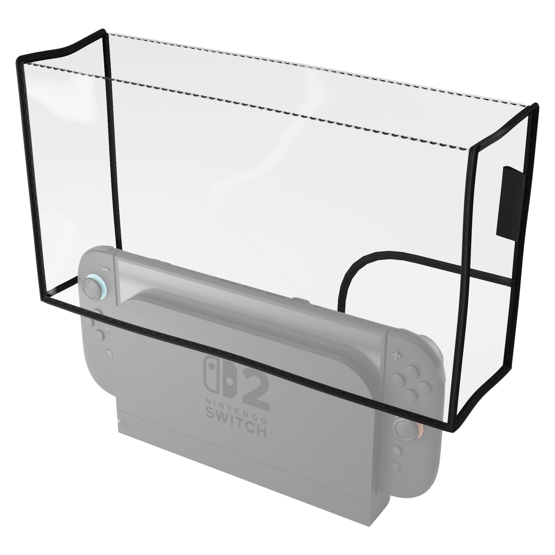 PlayVital Anti Scratch Waterproof Nylon Dust Cover for Nintendo Switch 2 Charging Dock - Transparent PlayVital