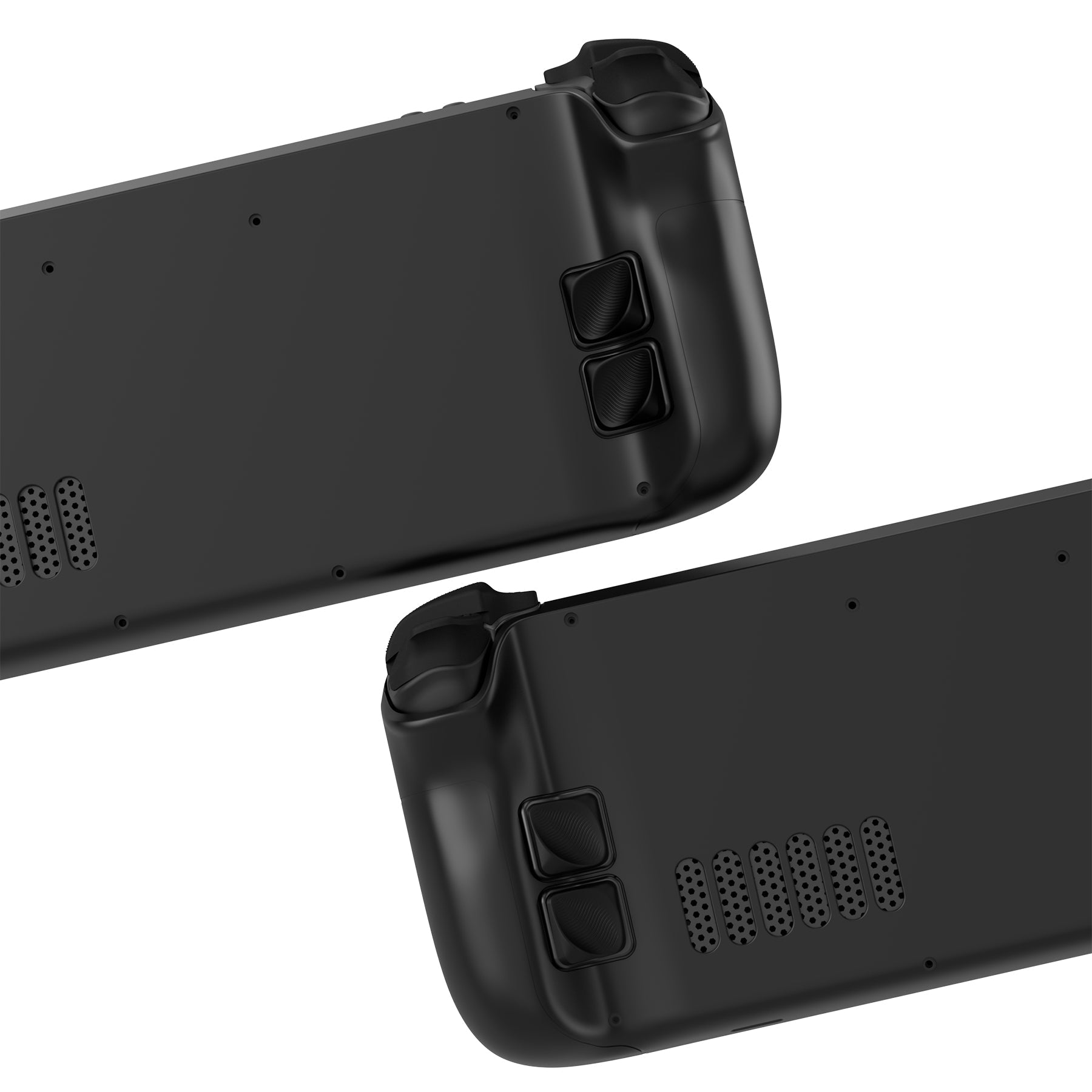 PlayVital Back Buttons & Shoulder Buttons Trigger Enhancement Set for Steam Deck, LR Increaser Trigger Grip + Back Button Improvement Accessories for Steam Deck OLED & LCD - Black PlayVital