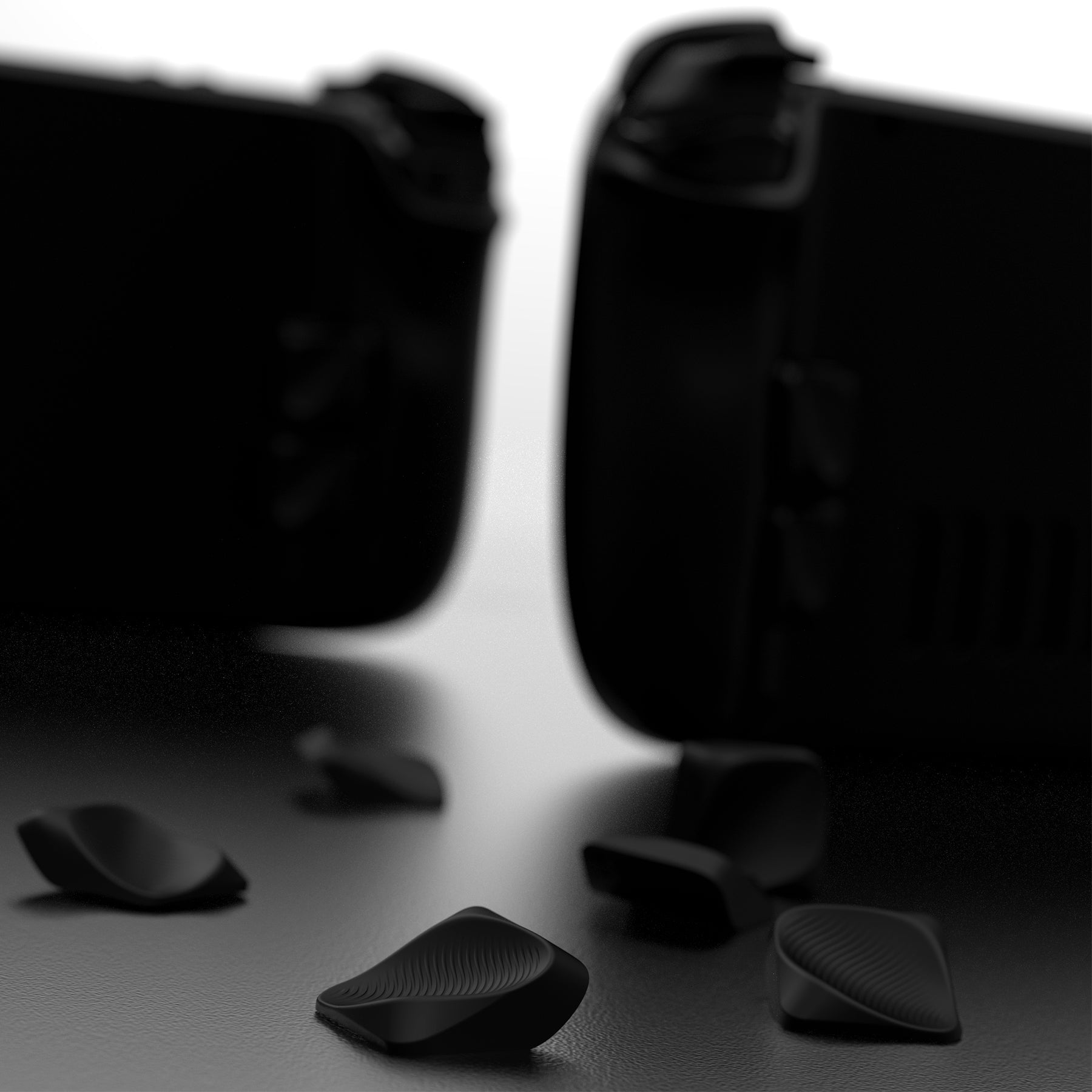 PlayVital Back Buttons & Shoulder Buttons Trigger Enhancement Set for Steam Deck, LR Increaser Trigger Grip + Back Button Improvement Accessories for Steam Deck OLED & LCD - Black PlayVital