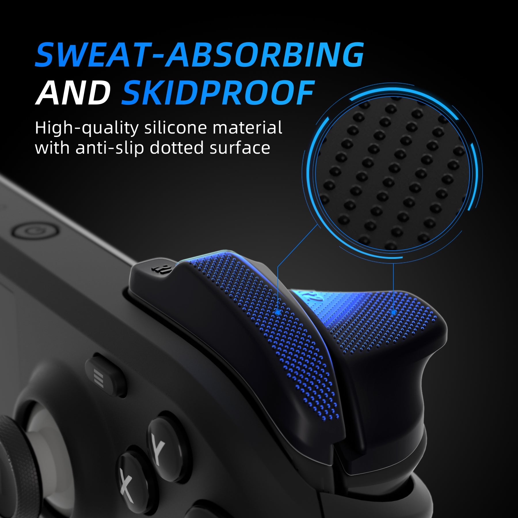 PlayVital Back Buttons & Shoulder Buttons Trigger Enhancement Set for Steam Deck, LR Increaser Trigger Grip + Back Button Improvement Accessories for Steam Deck OLED & LCD - Black PlayVital