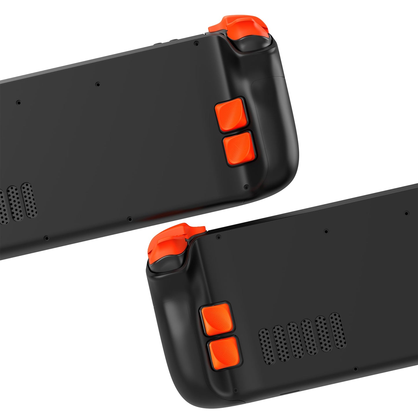 PlayVital Back Buttons & Shoulder Buttons Trigger Enhancement Set for Steam Deck, LR Increaser Trigger Grip + Back Button Improvement Accessories for Steam Deck OLED & LCD - Orange PlayVital