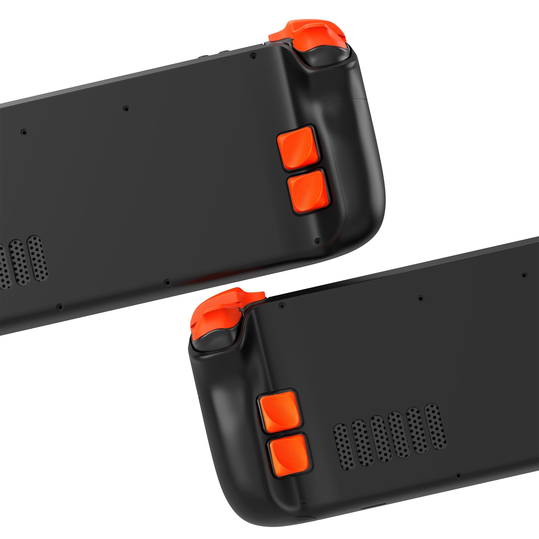 PlayVital Back Buttons & Shoulder Buttons Trigger Enhancement Set for Steam Deck, LR Increaser Trigger Grip + Back Button Improvement Accessories for Steam Deck OLED & LCD - Orange PlayVital