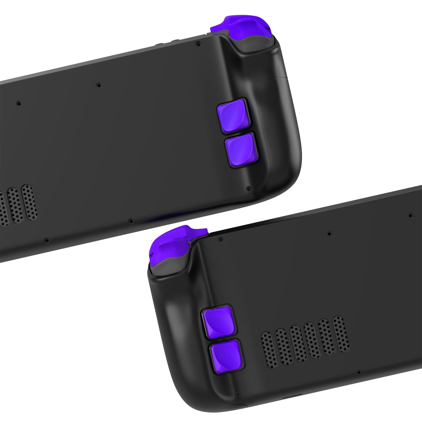PlayVital Back Buttons & Shoulder Buttons Trigger Enhancement Set for Steam Deck, LR Increaser Trigger Grip + Back Button Improvement Accessories for Steam Deck OLED & LCD - Purple PlayVital