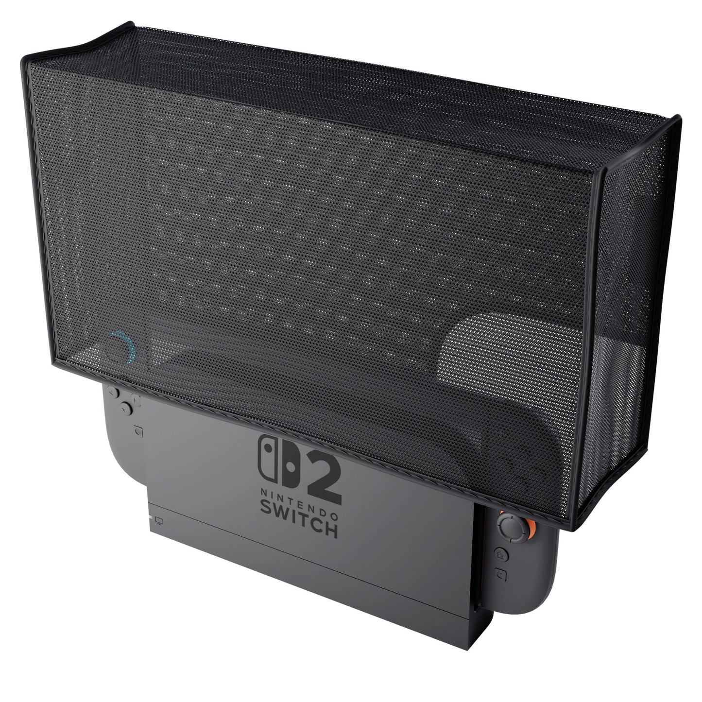 PlayVital Breathable Dust Cover for Nintendo Switch 2 Charging Dock, Anti-Scratch Nylon Dust Guard Waterproof Cover Sleeve for Nintendo Switch 2 (2025) Console - Black PlayVital