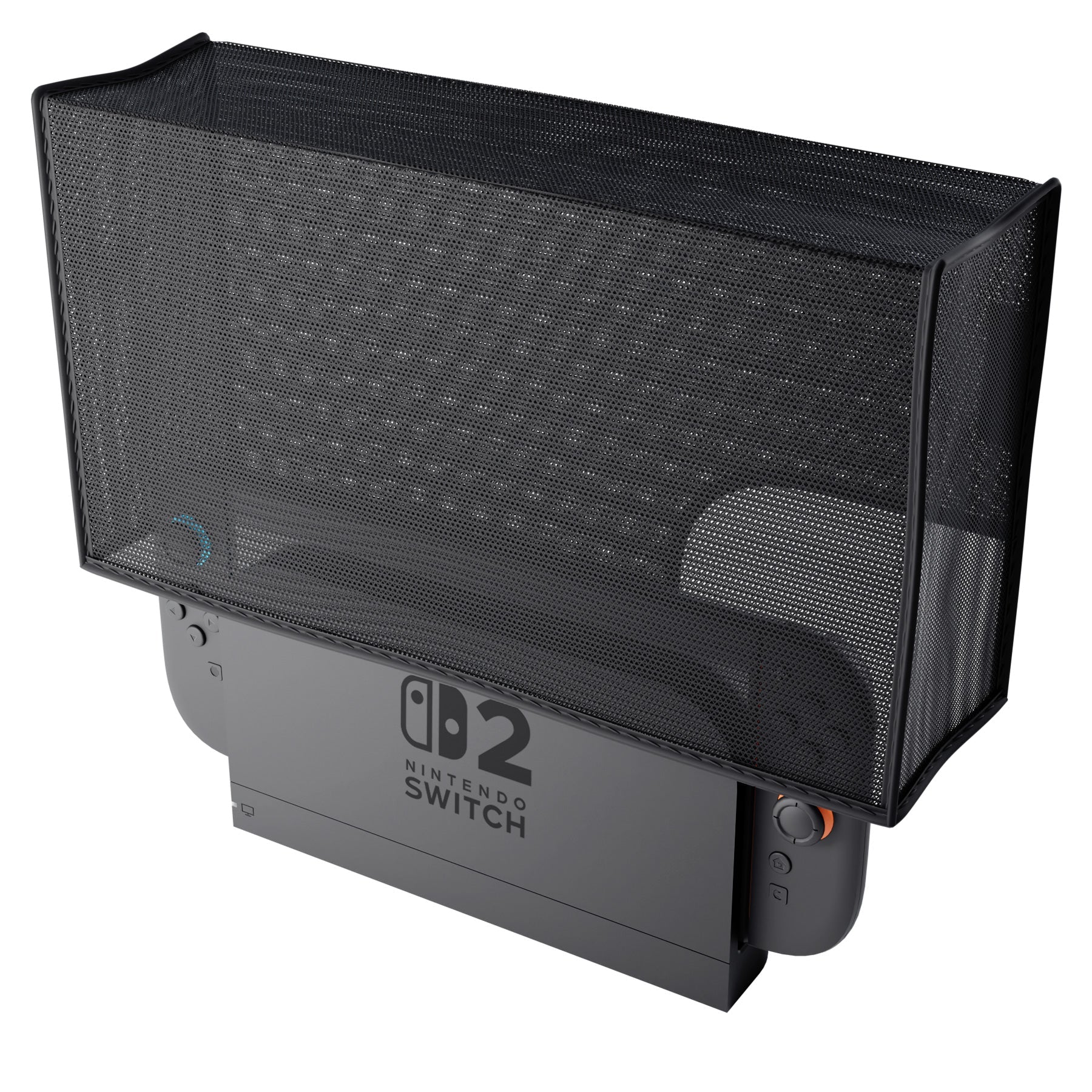 PlayVital Breathable Dust Cover for Nintendo Switch 2 Charging Dock, Anti-Scratch Nylon Dust Guard Waterproof Cover Sleeve for Nintendo Switch 2 (2025) Console - Black PlayVital