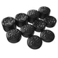 PlayVital 10 Pcs Ergonomic Thumbstick Grips for ps5, for ps4, CRYSTAL Universal Pro Thumb Grip Caps for Xbox Series X/S, Xbox One/Elite Series 2, Switch Pro - with 3 Height Convex and Concave - Black - PJM2051 PlayVital