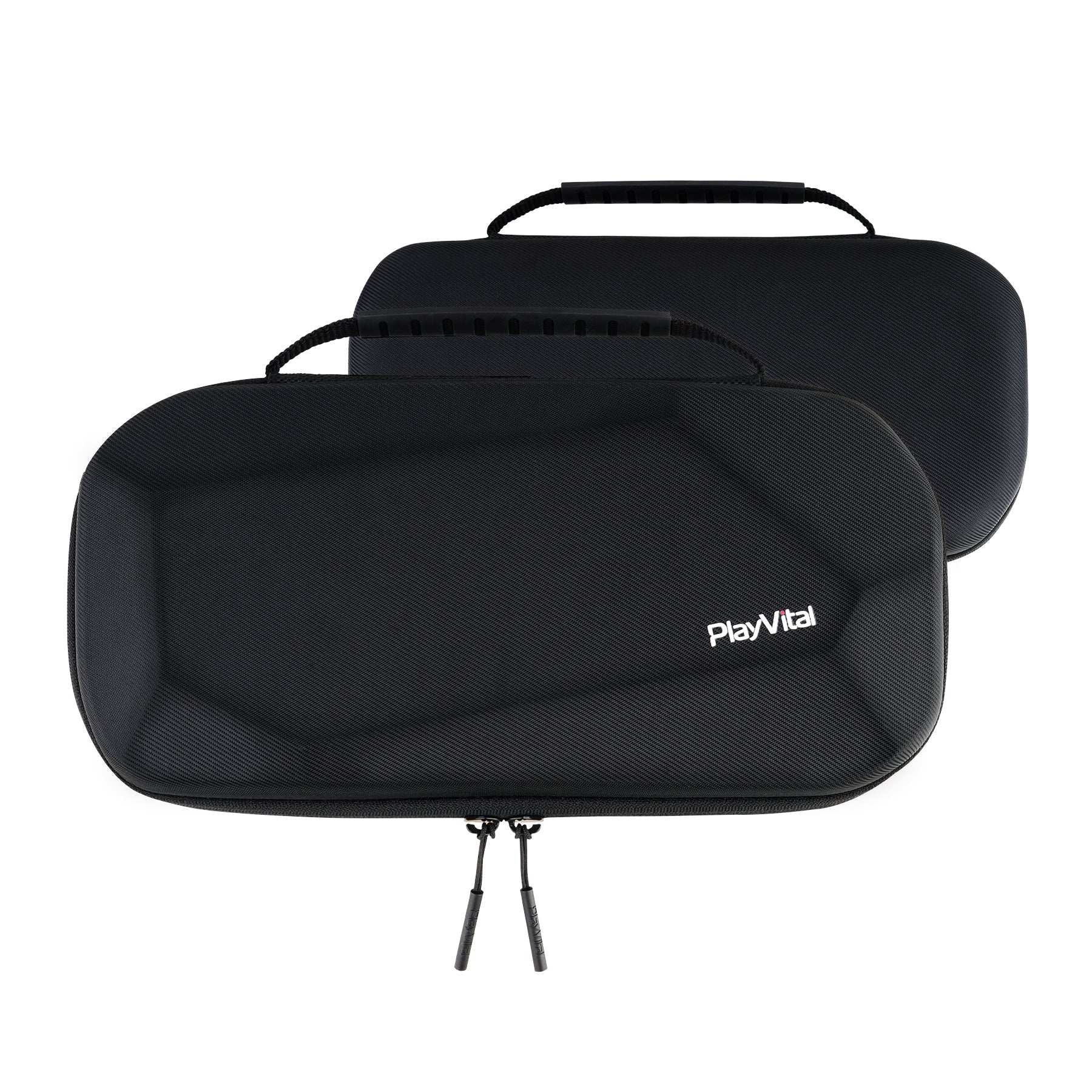 PlayVital Carrying Case for Nintendo Switch 2 with Silicone Charging Port, Shockproof Protective Hard Shell with 10 Game Card Slots for Switch 2 Accessories Storage - Black PlayVital