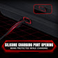 PlayVital Carrying Case for Nintendo Switch 2 with Silicone Charging Port, Shockproof Protective Hard Shell with 10 Game Card Slots for Switch 2 Accessories Storage - Black PlayVital