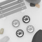 PlayVital Cat Paw Design Thumb Grip Caps for Steam Deck LCD & OLED, for PS Portal Remote Player - Gray & Light Gray PlayVital