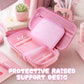 PlayVital Cherry Blossoms Kitten Carrying Case for Nintendo Switch 2, Cute Hard Shell Travel Case for Switch 2 with Silicone Charging Port & 10 Game Card Slots, Portable Storage Bag - Pink PlayVital