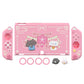 PlayVital Cherry Blossoms Kitten Dockable Hard Shell Protective Case with Thumb Grips & Extra Stand for Nintendo Switch OLED - Pink